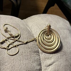 Gold Spiral Layered Pendant Necklace - Women Jewelry 1337